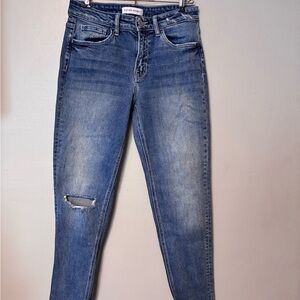Flying Monkey Distressed Blue Skinny Jeans